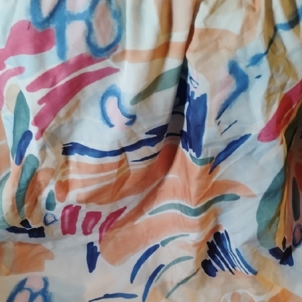 Multicolor Abstract Off-Shoulder Blouse - Picture 3 of 7
